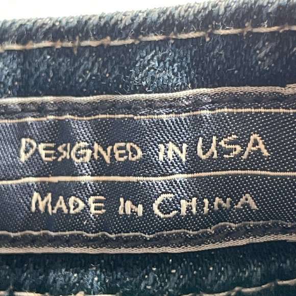 Miss Me Women's Signature Boot Floral Embroidred Jeans Blue White Size 30 - Picture 8 of 16